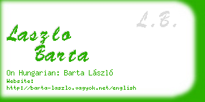 laszlo barta business card