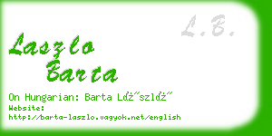 laszlo barta business card